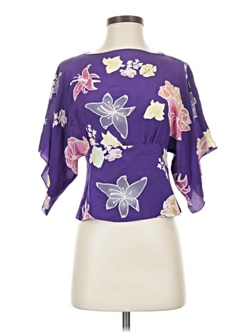 Anna Sui for Anthropologie 3/4 Sleeve Silk Top (view 1)