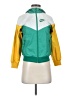 Nike 100% Polyester Color Block Green Track Jacket Size S - photo 1