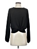 Everly 100% Polyester Black Long Sleeve Top Size S - photo 1
