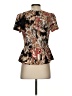 Trina Turk 100% Polyester Brown Short Sleeve Blouse Size 4 - photo 2
