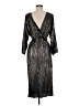Zara Basic Metallic Black Cocktail Dress Size M - photo 2