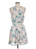 Lush 100% Polyester Floral Tan Casual Dress Size M - photo 2