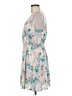 Lush 100% Polyester Floral Tan Casual Dress Size M - photo 5