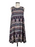 New Directions Print Blue Casual Dress Size M - photo 1