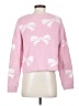 Altar'd State Hearts Pink Pullover Sweater Size S - photo 2
