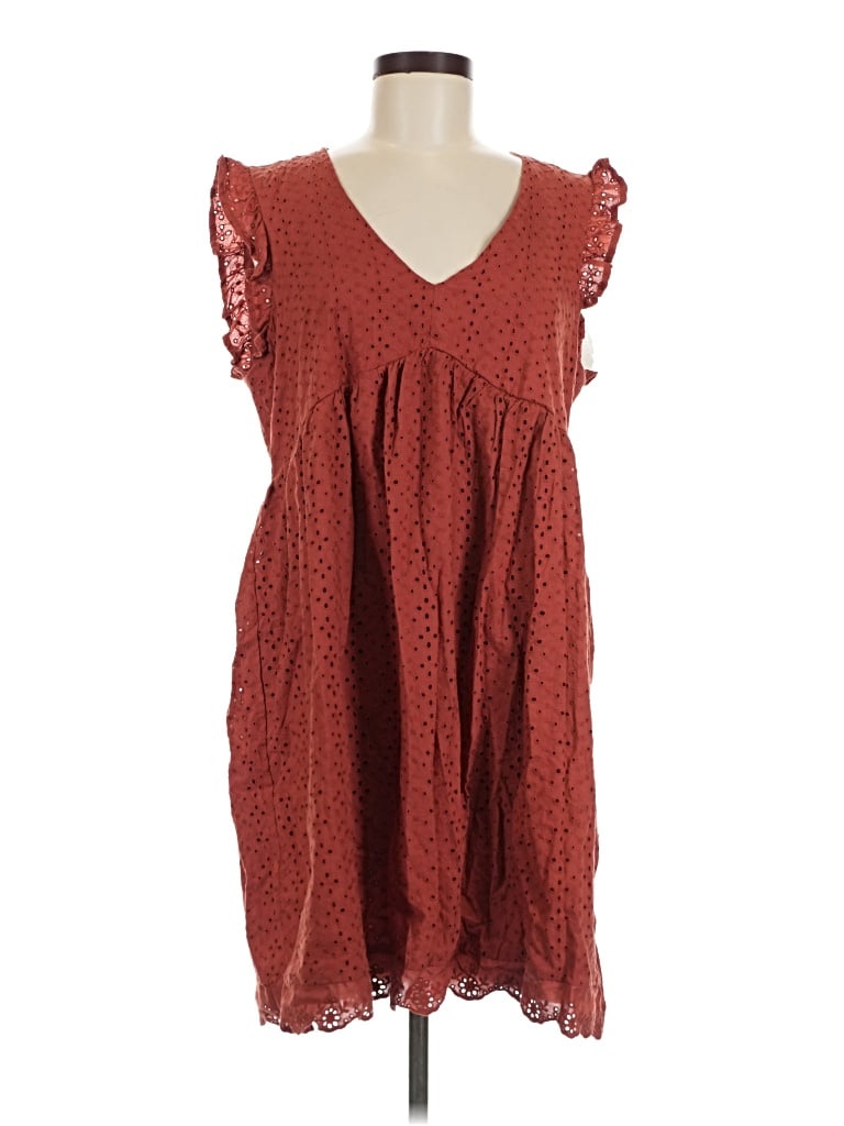 Pre-owned Knox Rose Casual Dress In Burgundy