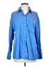Zara Stripes Blue Long Sleeve Button-Down Shirt Size XS - photo 1