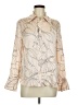 Equipment Print Ivory Long Sleeve Blouse Size M - photo 1