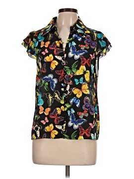 Alice + Olivia Short Sleeve Silk Top