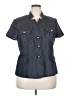 Kasper Blue Short Sleeve Blouse Size 18 - photo 1