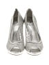 Adrianna Papell Metallic Silver Heels Size 8 1/2 - photo 2