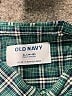 Old Navy Checkered-gingham Green Long Sleeve Button-Down Shirt Size 14 - 16 - photo 3