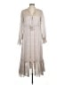 Reset 100% Polyester Ivory Casual Dress Size L - photo 1