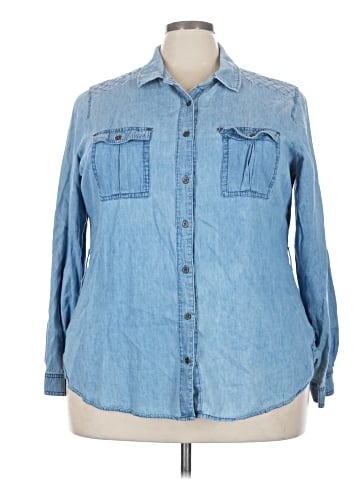 Ashley Stewart Long Sleeve Button-Down Shirt (view 1)