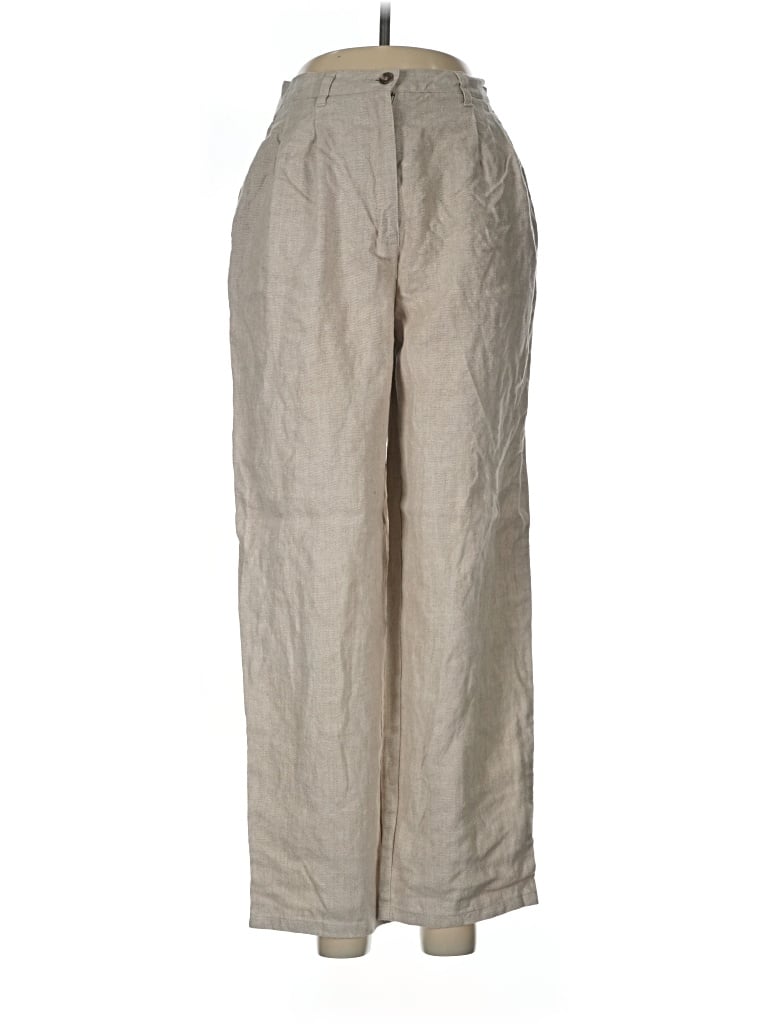 Pre-owned Jones New York Sport Linen Pants In Tan