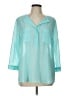 Maurices 100% Polyester Teal 3/4 Sleeve Blouse Size L - photo 1