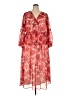 Maison Tara 100% Polyester Paisley Red Casual Dress Size 20 - photo 1