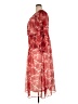 Maison Tara 100% Polyester Paisley Red Casual Dress Size 20 - photo 5