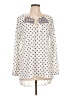 Faded Glory 100% Polyester Polka Dots Ivory Long Sleeve Blouse Size 12 - photo 1