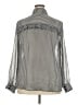 Torrid 100% Polyester Houndstooth Silver Long Sleeve Blouse Size 2X Plus (2) - photo 2