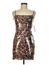 City Studio Animal Print Brown Cocktail Dress Size M - photo 1