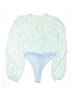 Boohoo 100% Polyester Blue Swimsuit Top Size 6 - photo 2