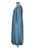 L.L.Bean Solid Blue Casual Dress Size L - photo 5