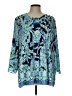 Lilly Pulitzer 100% Polyester Blue 3/4 Sleeve Blouse Size L - photo 1