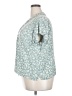 Gap 100% Rayon Floral Teal Short Sleeve Blouse Size XXL - photo 5