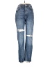 Zara Hearts Blue Jeans Size 4 - photo 1