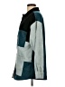 Romwe Color Block Teal Long Sleeve Button-Down Shirt Size L - photo 5