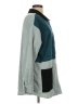 Romwe Color Block Teal Long Sleeve Button-Down Shirt Size L - photo 4