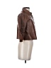 Lamarque 100% Leather Brown 3/4 Sleeve Button-Down Shirt Size S - photo 4