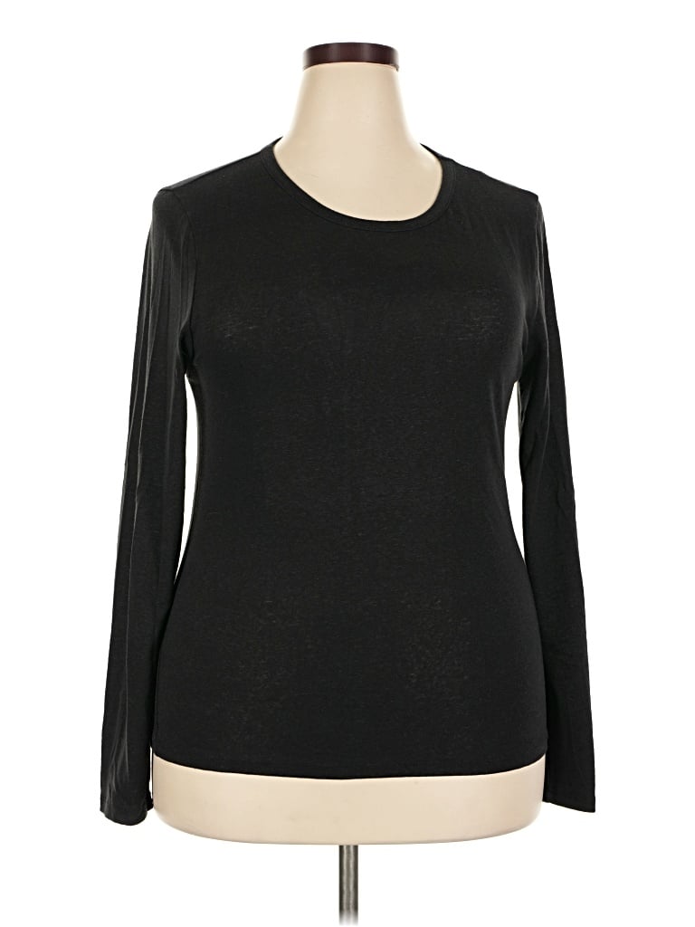 Pre-owned Jcrew Long Sleeve T-shirt In Black