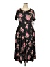 Torrid Floral Black Casual Dress Size 2X Plus (2) - photo 1