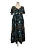 Torrid Paisley Teal Casual Dress Size 2X Plus (2) - photo 1
