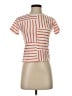 Esprit 100% Cotton Stripes Orange Short Sleeve Turtleneck Size S - photo 1