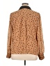 DR2 100% Polyester Polka Dots Brown Long Sleeve Blouse Size XL - photo 2
