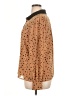 DR2 100% Polyester Polka Dots Brown Long Sleeve Blouse Size XL - photo 5