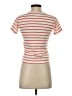 Esprit 100% Cotton Stripes Orange Short Sleeve Turtleneck Size S - photo 2