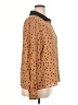 DR2 100% Polyester Polka Dots Brown Long Sleeve Blouse Size XL - photo 4