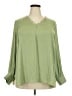 Catherine Malandrino 100% Polyester Green Long Sleeve Blouse Size 2X - photo 1