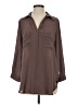 Pleione 100% Polyester Brown 3/4 Sleeve Blouse Size S - photo 1