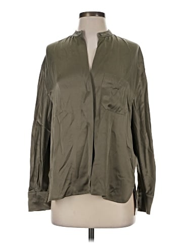 Vince. Long Sleeve Silk Top (view 1)