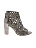 Donald J Pliner Silver Heels Size 10 - photo 1