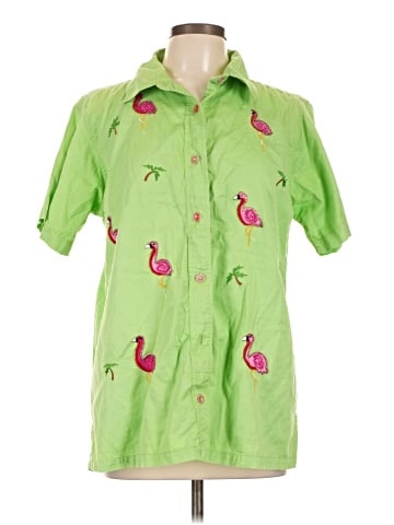 Quacker Factory Short Sleeve Button-Down Shirt (view 1)
