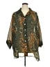 Assorted Brands 100% Polyester Animal Print Green 3/4 Sleeve Blouse Size 3X - photo 1