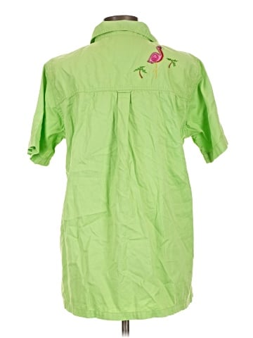 Quacker Factory Short Sleeve Button-Down Shirt (view 2)