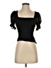 Reformation 100% Viscose Black Short Sleeve Top Size 2 - photo 1