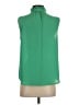 J.Crew 100% Polyester Green Sleeveless Blouse Size XS - photo 2